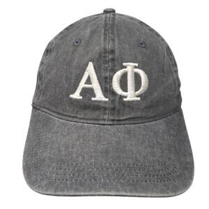 Alpha Phi Slideback Hat Gray One Size Embroidered Authentic Pigment